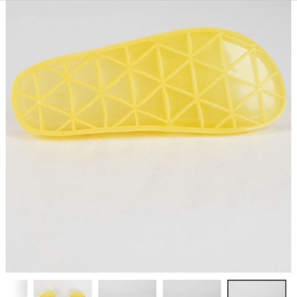 Qupid‎ Yellow Crisscross Slide Sandals - Picture 4 of 4